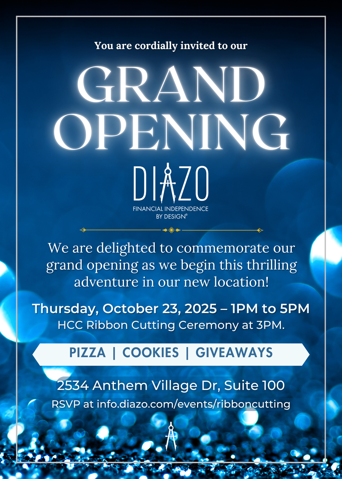 Diazo Ribbon Cutting invitation